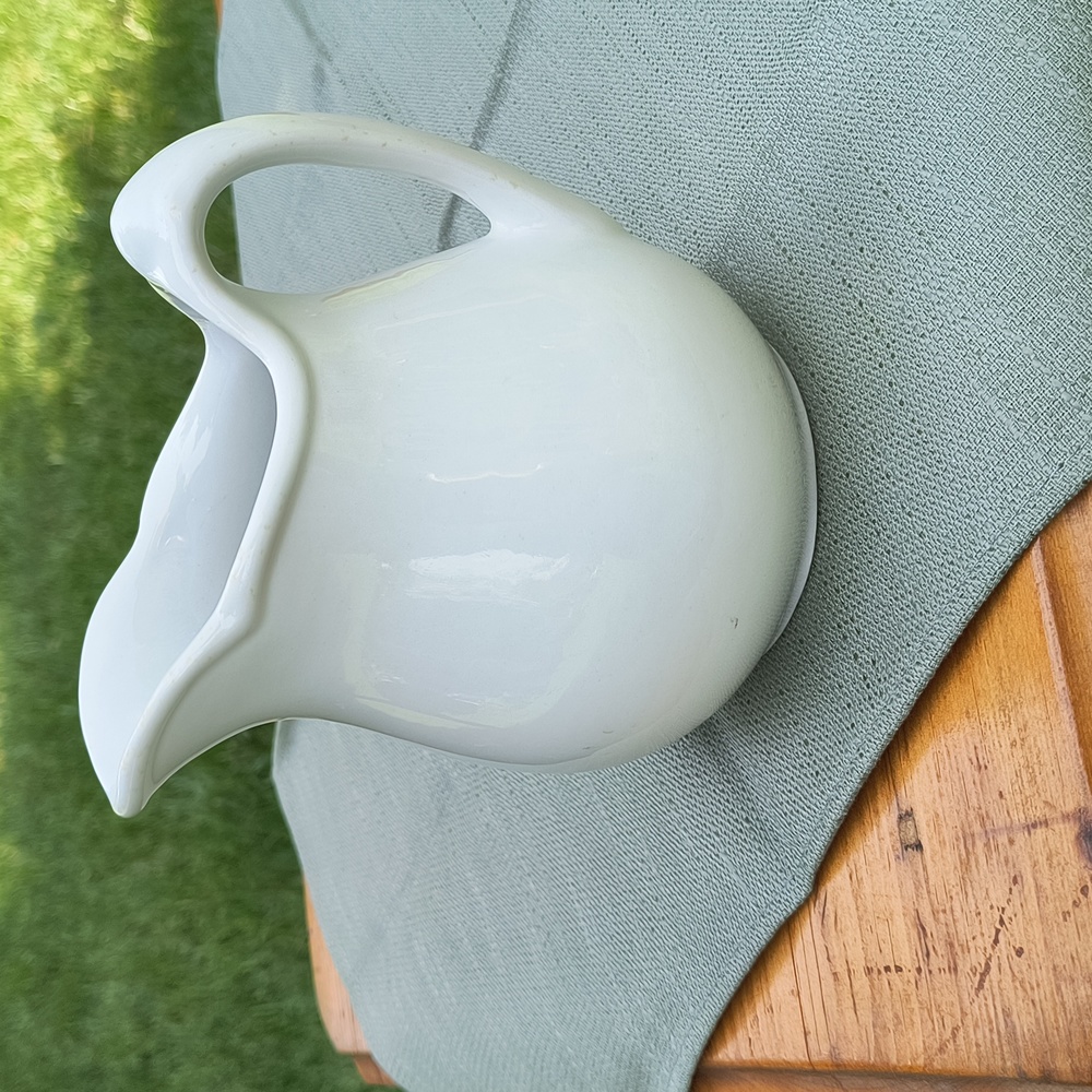 Vintage White Pitcher